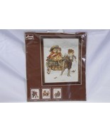 Lanarte Holland Cross Stitch  33465  Boy Pulling Girls in Cart  8 1/2 x 11&quot; - $500.15 MXN