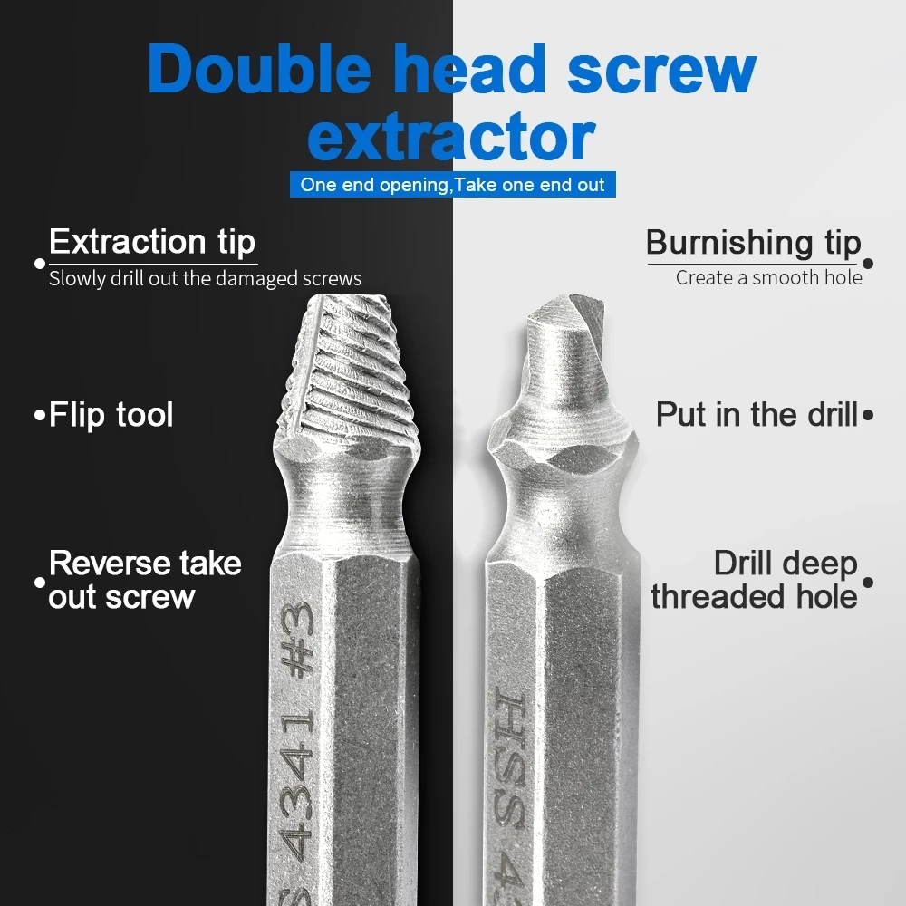 Sporting 6 PCS HSS Damaged Screw Extractor Drill Stripped Screw Extractor Remove - £23.84 GBP
