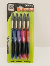 Zebra Z-Grip Medium Point 1.0mm Assorted Ink Ball Point Pens *Set of 5* - £6.89 GBP