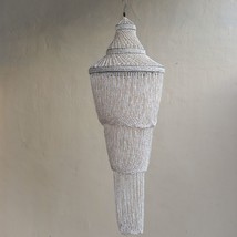 Bead Seashell chandelier,Bohemian Seashell Chandelier, Beach Bali Seashell Lamp - £117.01 GBP+