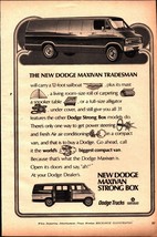 Dodge Trucks 1970 Vintage Print Ad Maxivan Tradesman Solid Work Truck Si... - $25.05