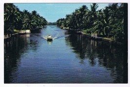 Florida Postcard Fort Lauderdale Waterways In City Boat - £2.33 GBP