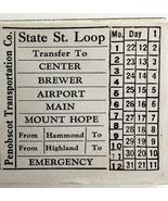 Railway Transfer Tickets Maine Penobscot Transportation State Street Loo... - €17,15 EUR