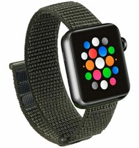 NEW Modal Active Nylon Watch Band for Apple Watch 42mm and 44mm OLIVE GREEN - £6.73 GBP