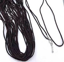 (set Of 25) 36&quot; Braided Necklace Brown Cord 2mm - £33.07 GBP