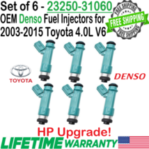 Denso OEM x6 HP Upgrade Fuel Injectors for 2003-2015 Toyota 4.0L V6 #23250-31060 - £179.89 GBP