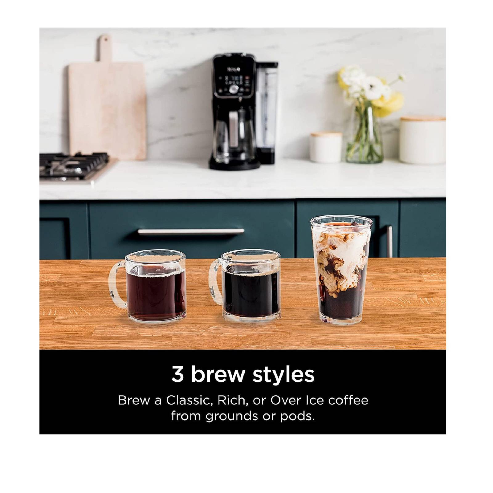 Ninja CFP201 DualBrew System 12Cup Coffee Maker With KCup Capsules