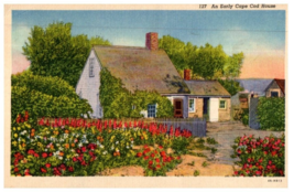 An Early Cape Cod House Massachusetts Postcard Posted 1959 - £15.80 GBP