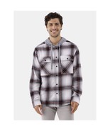 No Boundaries Men&#39;s Hooded Long Sleeve Flannel Shirt X-LARGE Platinum New - €21,00 EUR