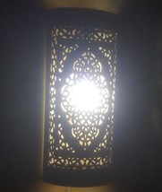 Moroccan Handmade Sconce Copper Engraved Style Antique Brass Moroccan Wall Light - £104.87 GBP