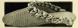 Crocheted Mules. Vintage Crochet Pattern for Ladies&#39; Slippers. PDF Download - £1.99 GBP