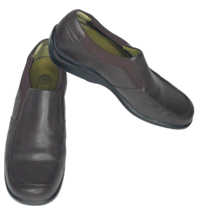 Rockport Loafers Leather Shoes Womens 8M Brown Slip Ons 23233 Kinetic Air Flats - £31.76 GBP