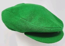 Vtg Irish Tweed Flat Cap 100% Pure Wool Sz M Driving Hat Green Made Irel... - $59.99