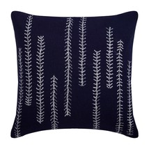 Blue Art Silk Sequins &amp; Beaded Bird Pillows Cover, Birdy Flight, 5. Navy Blue (W - £33.30 GBP+