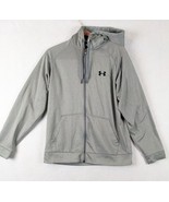 Under Armour Mens Gray Full-Zip Hoodie MD Loose Fit Polyester - $24.68