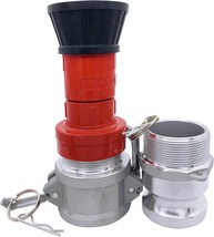 Fire Equipment Constant Flow Fog Nozzle With 2 X Aluminum 2 Inch Camlock - £29.96 GBP
