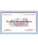 Tri-State Spraying Service Industrial Painting Vintage Business Card May... - $6.88