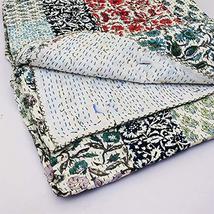 Traditional Jaipur Handmade Assorted Patchwork Hand Block Printed Kantha Bedcove - £63.94 GBP