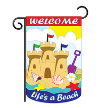 Life&#39;s A Beach - Applique Decorative Garden Flag - G156050-P2 - £15.70 GBP