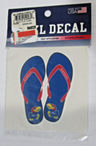NCAA Kansas Jayhawks Sandals Vinyl Decal 4&quot; by 4&quot; by SAS Design - £8.66 GBP