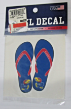 NCAA Kansas Jayhawks Sandals Vinyl Decal 4&quot; by 4&quot; by SAS Design - £8.21 GBP