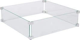 Fire Sense Fire Pit Wind Guard Clear Glass Tempered Glass For, 22.5 Inches - £43.20 GBP