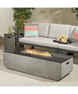 Laini Outdoor 56-Inch Rectangular Fire Pit With Tank Holder - £1,151.33 GBP