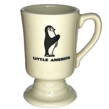 Little America Vintage Ceramic Pedestal Mug 5” Emperor Penguin Restaurant Ware - £7.28 GBP