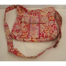 VERA BRADLEY Pink Paisley Raspberry Fizz Shoulder Bag Close Cross Body P... - $37.99