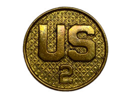 CIRCA 1919-1937, U.S. ARMY, US, 2nd REGIMENT, TYPE II, COLLAR DISK - €13,26 EUR