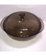 Vintage Pyrex #024 Tinted Amber Brown 2 Quart Round Casserole Dish Bowl ... - $463.95 MXN