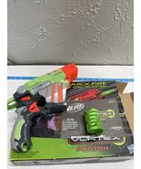 Nerf Vortex Proton Quick Fire Disc Blaster Gun Green Orange Has 6 Discs - $438.99 MXN