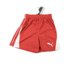 New Puma Youth Large Santacruz Athletic Polyester Running Gym Soccer Shorts Red - $23.71