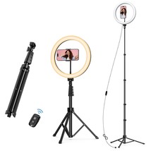 12&quot; Selfie Ring Light With 63&quot; Extendable Tripod Stand, Selfie Light Wit... - $74.99