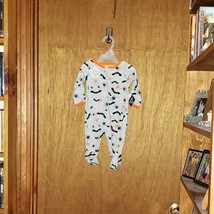 Celebrate Halloween Sleep &amp; Play Gray Bats &amp; Spiders Footed One Piece - $11.43