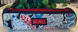 Vera Bradley Seaside Port Roll Makeup Cosmetic Pencil Toiletry Zip Top Case - £22.14 GBP