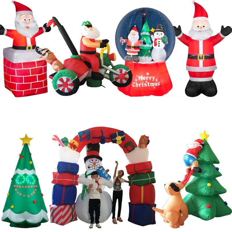2023 LED Air Inflatable Santa Claus Snowman Elk Outdoor Garden Airblown New Year - £70.10 GBP+
