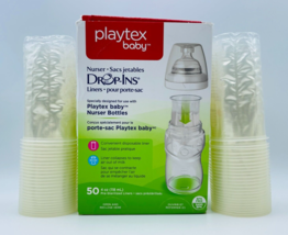 Playtex Baby Nurser Drop-Ins Liners For 4 oz Nurser Bottles 50 Ct - OPEN BOX - £11.23 GBP