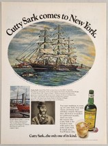 1972 Print Ad Cutty Sark Scotch Whiskey Ship in New York Harbor in 1882 - $17.08