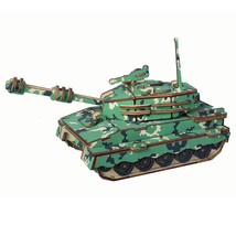 Tank Model Kit - Wooden Laser-Cut 3D Puzzle (137 Pcs) - £30.46 GBP