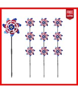 Stylish Patriotic Pinwheels for Garden Defense - 10 Pack Reflective Decor - $38.60