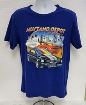 BATee Design MUSTANG DEPOT OF KUWAIT Blue T Shirt Size: L / G 100% Cotton - $11.87