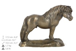 Shetland, horse wooden base statue, limited edition, ArtDog - £126.86 GBP