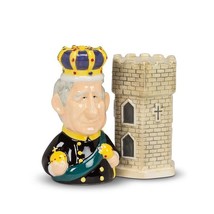 King and London Tower Shaker Set Salt and Pepper Ceramic 3.5&quot; High Royalty - £13.18 GBP