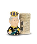 King and London Tower Shaker Set Salt and Pepper Ceramic 3.5&quot; High Royalty - €14,48 EUR