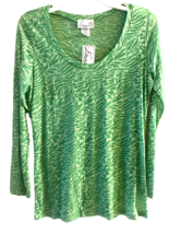 long sleeve green see-thru pull over size M - $5.94