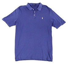 Polo Ralph Lauren Navy Mens Blue Medium Jersey Polo Rugby Shirt S Small ... - $39.55