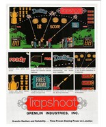 Trapshoot Arcade Game Flyer Original 1975 Wall Unit Retro 8.5&quot; x 11&quot; Two... - £19.14 GBP
