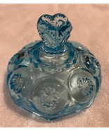 Vtg Aqua Blue Moon and Stars Glass Compote Candy Dish Lid Only Replaceme... - $354.13 MXN