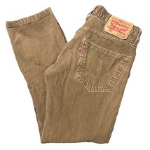 Levi&#39;s 502 Taper Fit Men&#39;s BBQ Brown Tan Corduroy Pants - Size W 28 x L 30 - £29.69 GBP